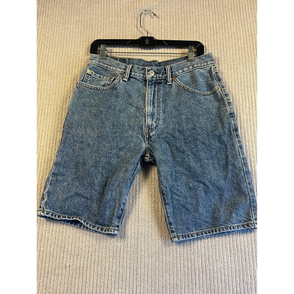 Levis 505 Regular Fit Denim Shorts Mens 32 Medium Wash Blue Jean Jorts